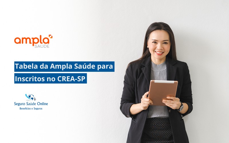 Tabela da Ampla Saúde para Inscritos no CREA-SP