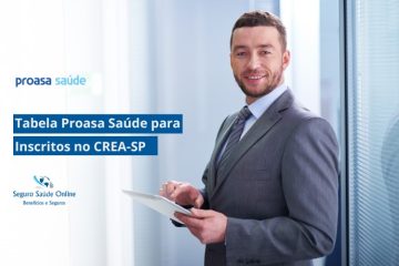 Tabela Proasa Saúde para Inscritos no CREA-SP