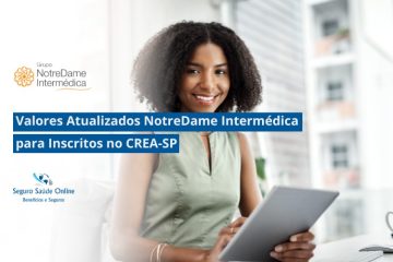 Valores Atualizados NotreDame Intermédica para Inscritos no CREA-SP